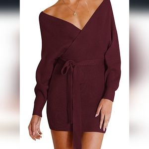 Sweater Wrap Dress